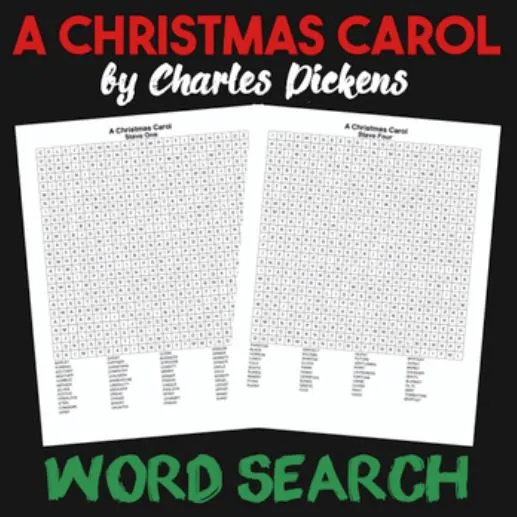 a christmas carol word search