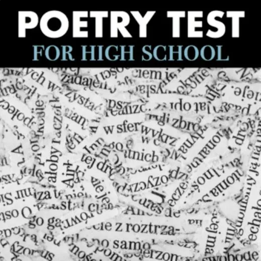 poetry test for high school