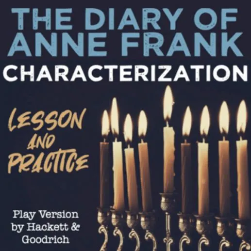 the diary of anne frank characterization lesson plan