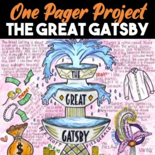 the great gatsby one pager