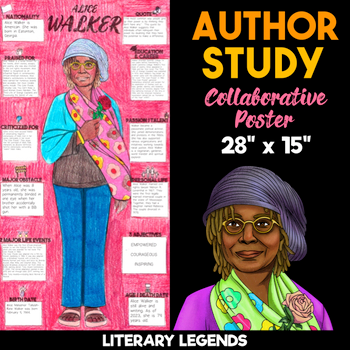 alice walker author study collaborative poster