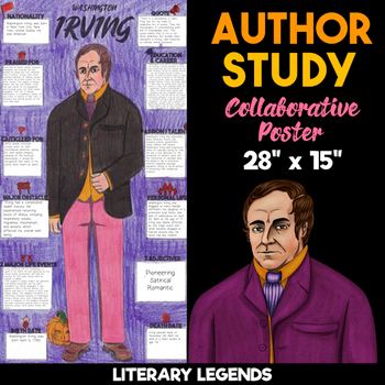 washington irving author study collaborative poster