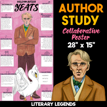 william butler yeats author study collaborative poster literary legends