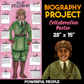 bessie coleman biography project collaborative poster