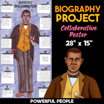 booker t washington biography project collaborative poster
