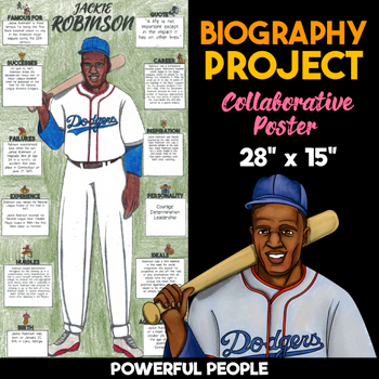 jackie robinson biography project collaborative poster