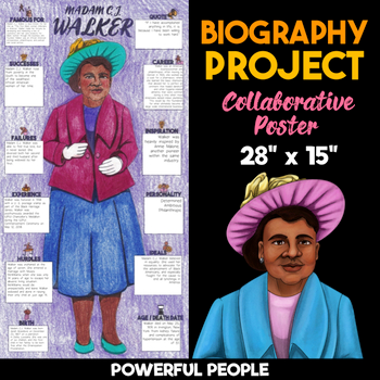 madam c j walker biography project collaborative poster