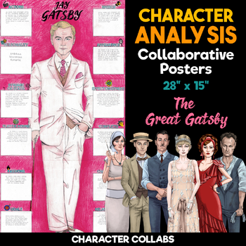 the great gatsby character analysis collaborative posters