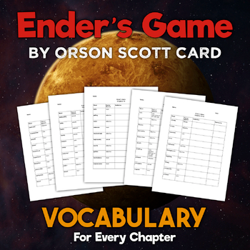 Ender's Game Vocabulary by Chapter — Practice Activities and Quizzes