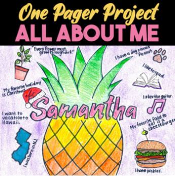 one pager project all about me