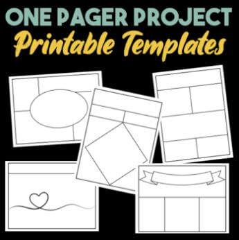 one pager project printable templates