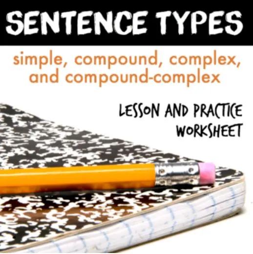 sentence types and structure lesson plan and practice worksheets