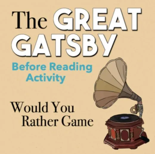 the great gatsby before reading activity 