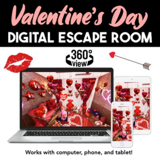 valentines day digital escape room