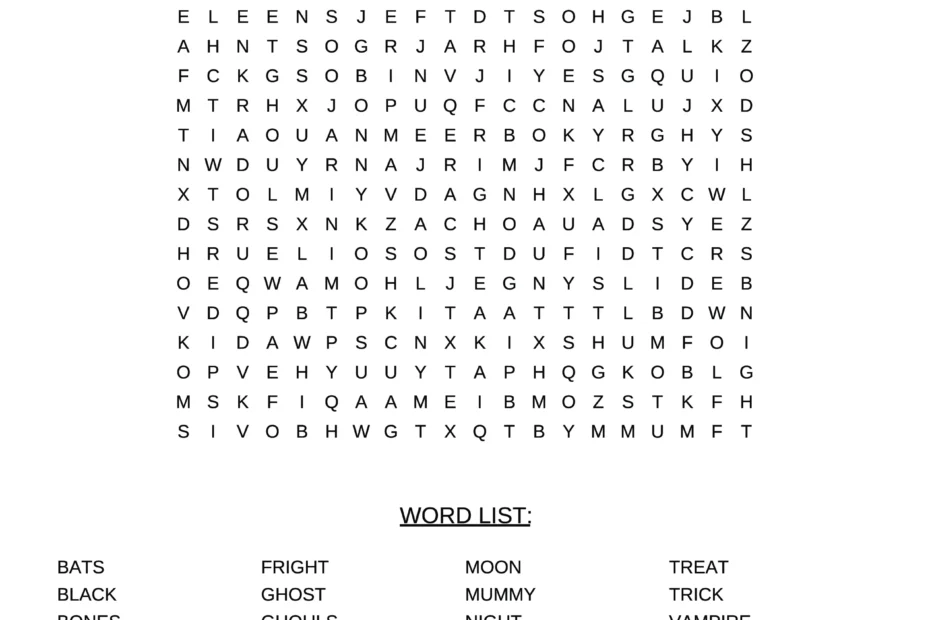 halloween word search